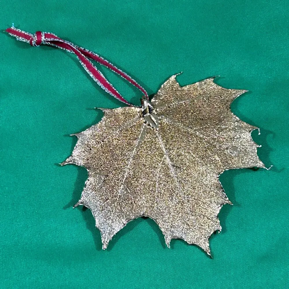 Sugar Maple Ornament 24K Gold Made in USA Sugar Maple Golden Holiday Collection